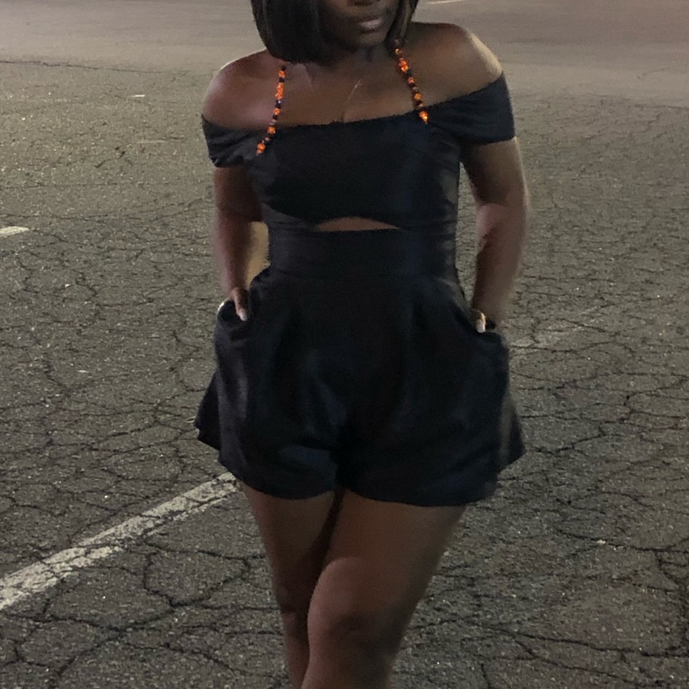 Black Formal Romper